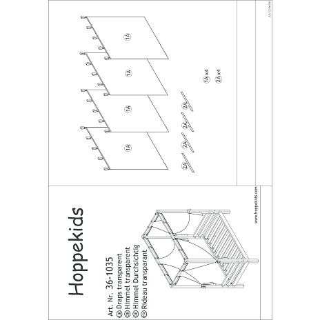 Hoppekids sengehimmel til ECO Dream himmelseng 90x200 cm