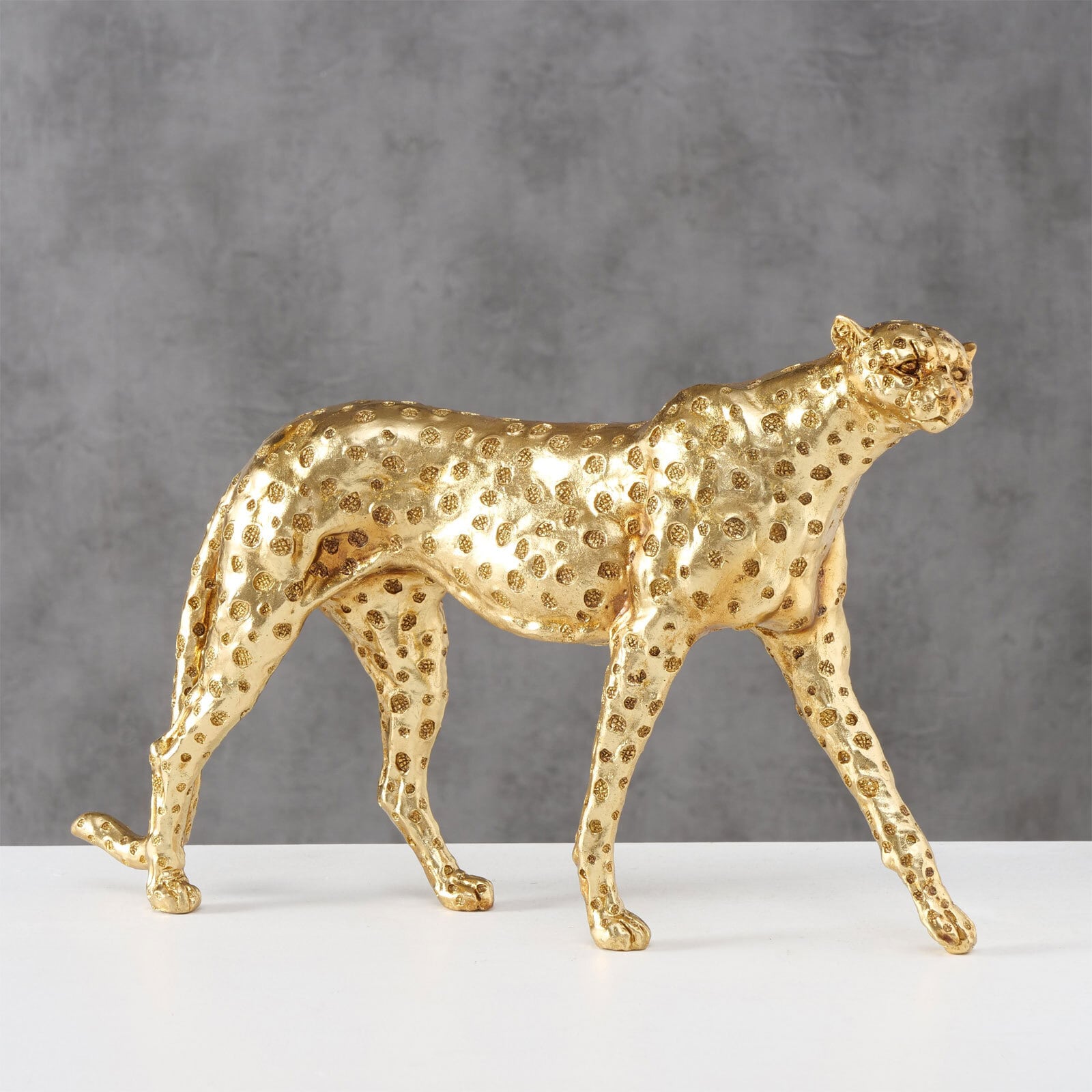 Dekofigur GEPARD 26 cm goldfarbig