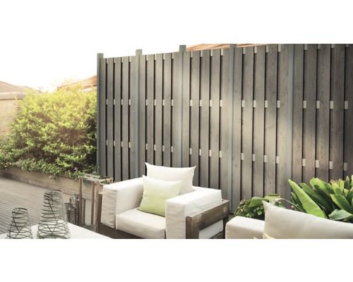 GroJa Belfort deelelement zonder palen, 90 x 180 cm, houtlook met plankeneffect