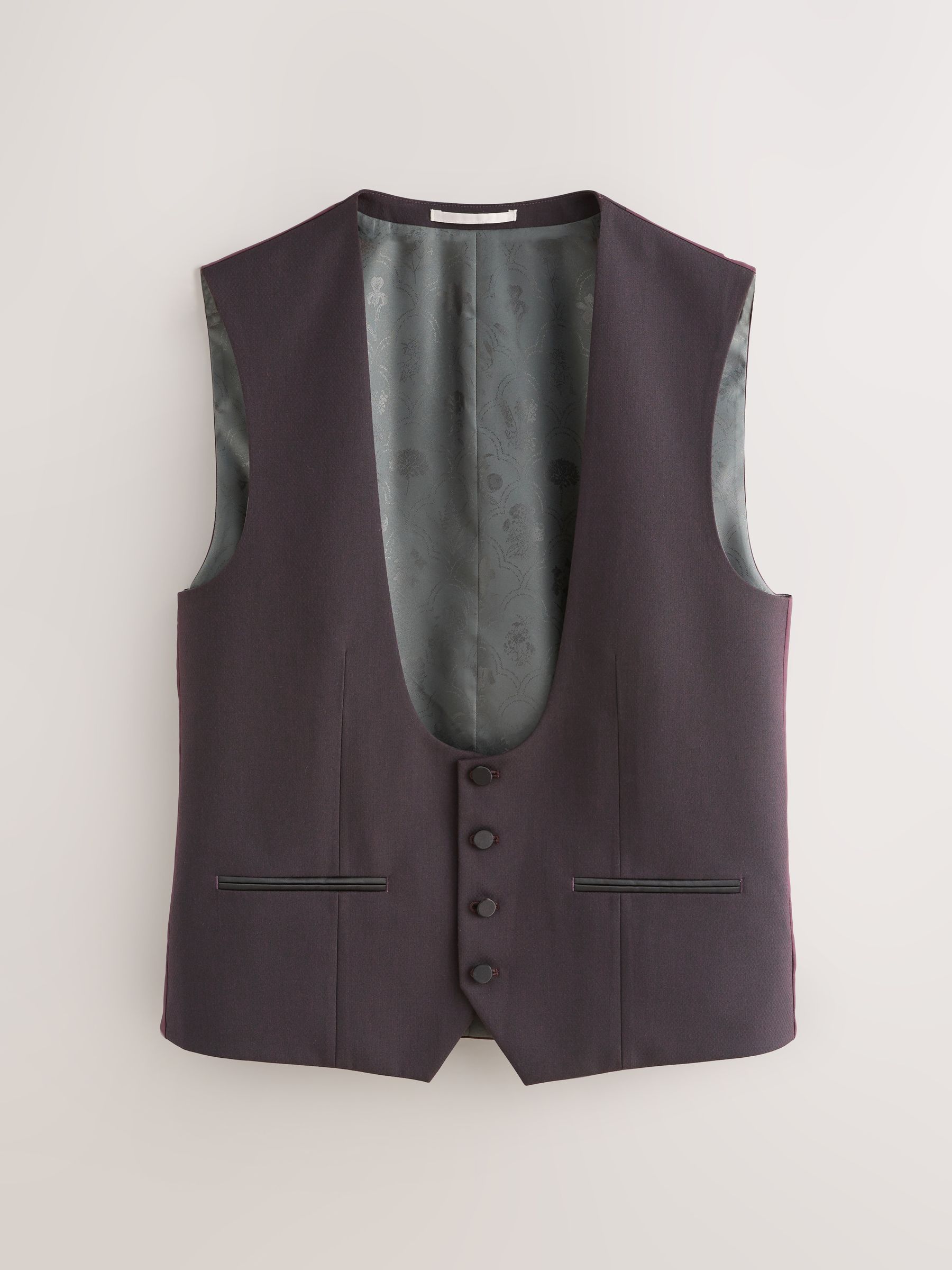 Bordeauxrood - Tuxedo Suit Waistcoat