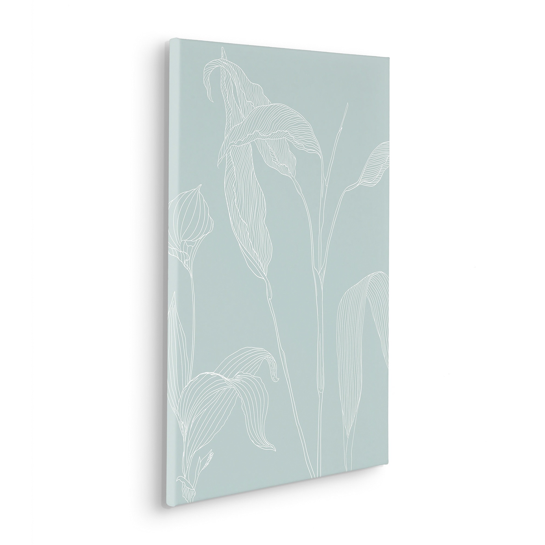 Keilrahmenbild MINTY GREEN - blau-weiß - 40x60 cm