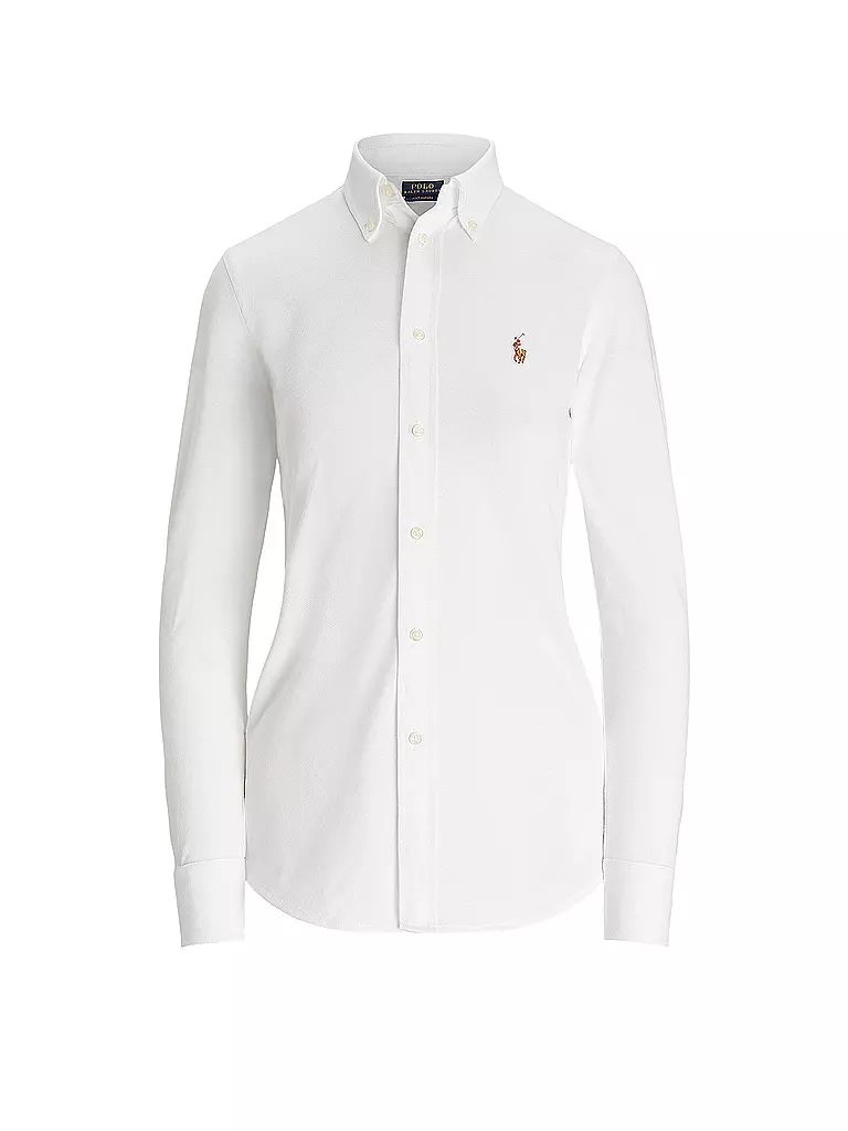 POLO RALPH LAUREN Bluse Skinny Fit HEIDI weiss