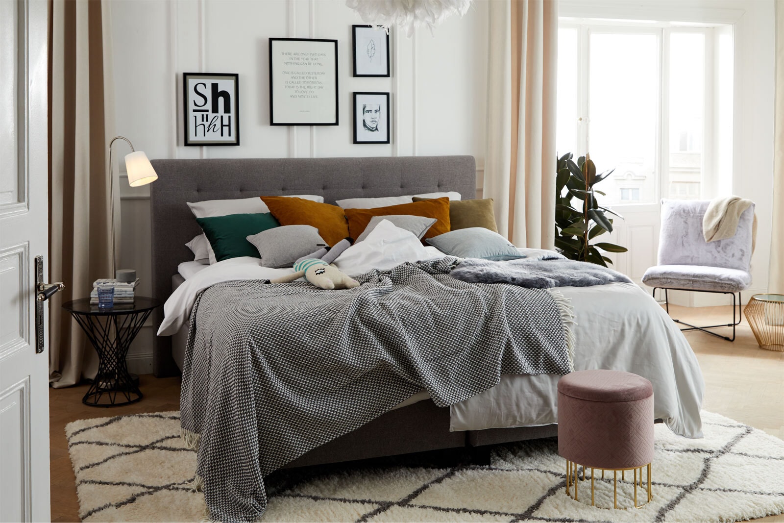 ESPRIT Ösenschal HARP 140 x 250 cm beige