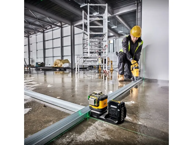 DeWALT DCE089NG18-XJ, 50 m, 3 mm/m, 360°, 360°, Linjeniveau, Sort, Gul
