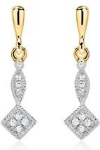 14 karaat gouden oorbellen met Diamanten