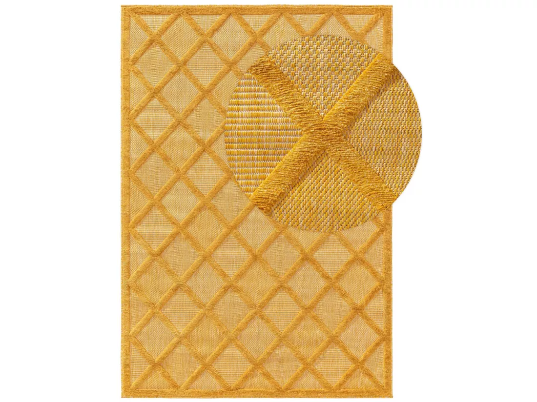 Tapis d'extérieur & intérieur Bonte Jaune 120x170 cm