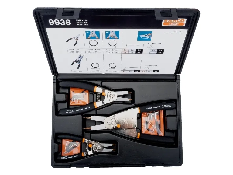 Bahco 9938, Tangsæt, Sort, Orange, 1,64 kg