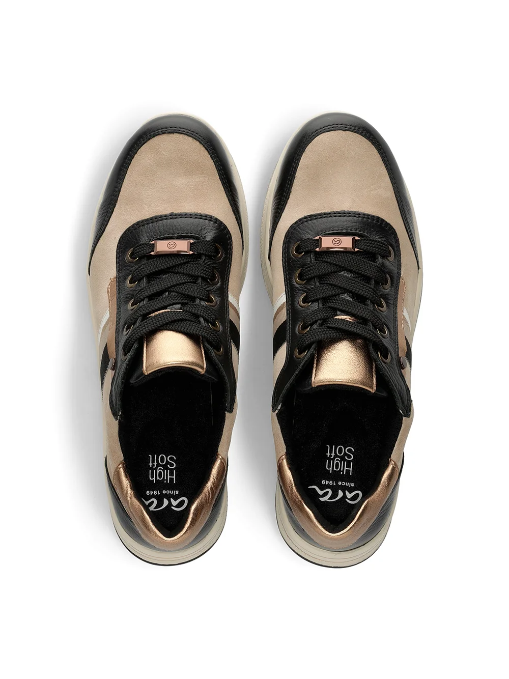 Sneaker Sapporo beige schwarz
