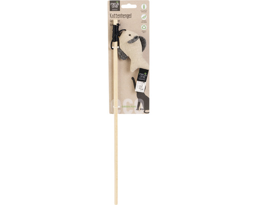 Kattenspeeltje beeztees Minus one kattenstokje zorba grijs beige 42 cm