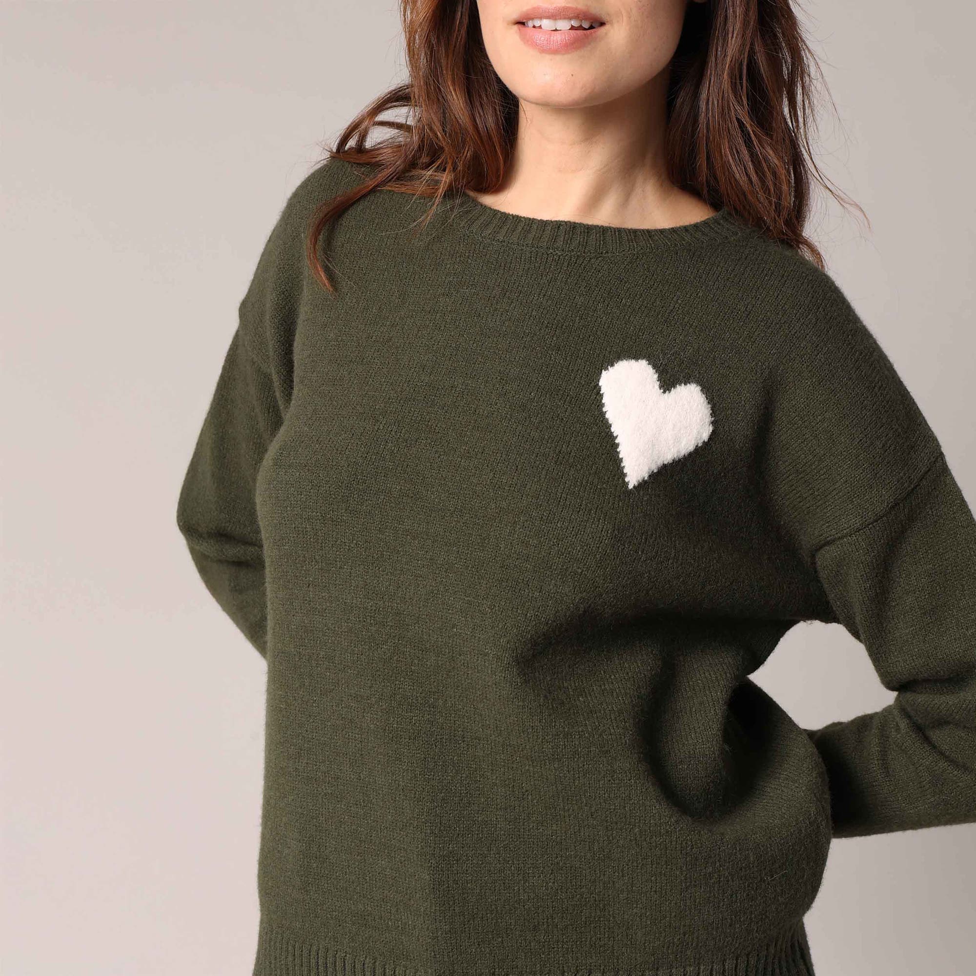 Pull Femme kaki