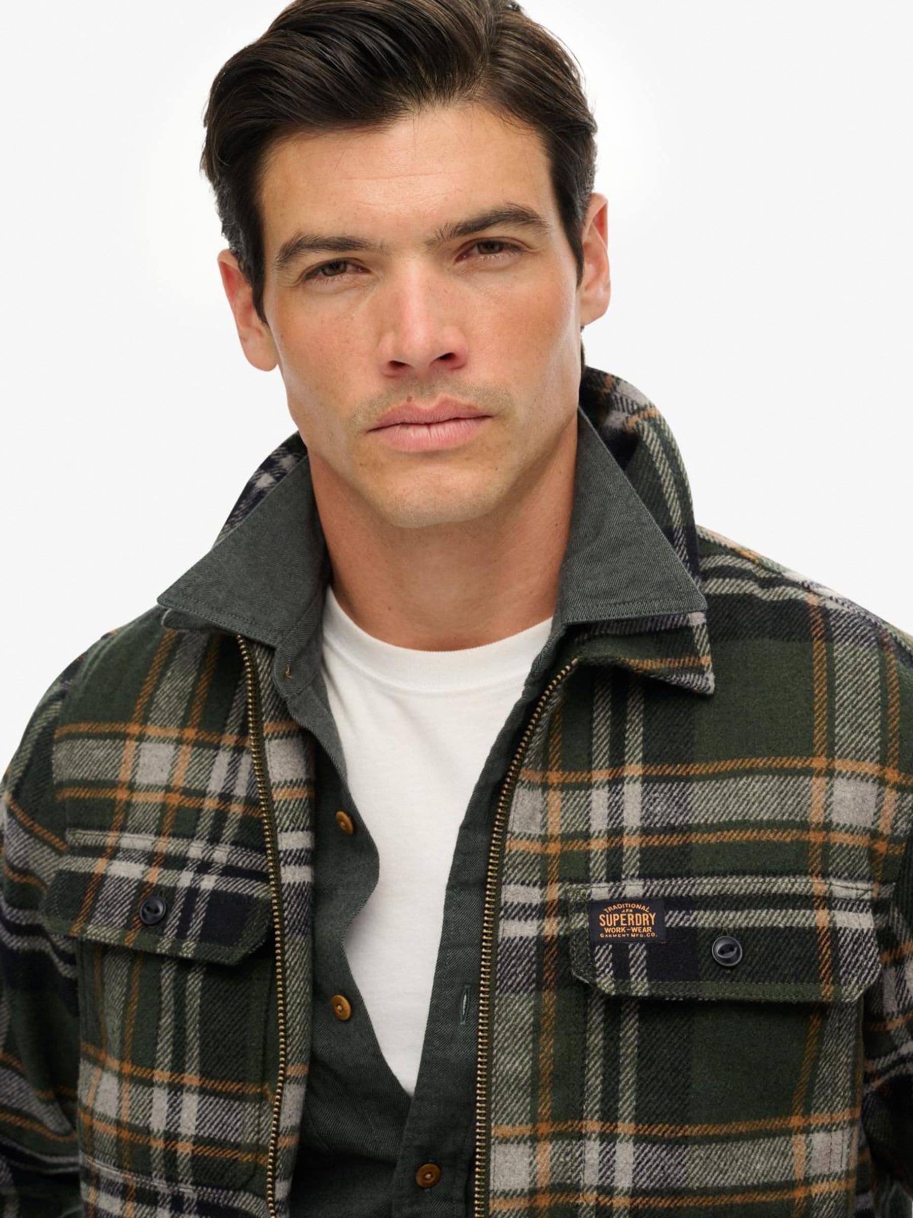 Groen - Superdry Wool Miller Zip Overshirt