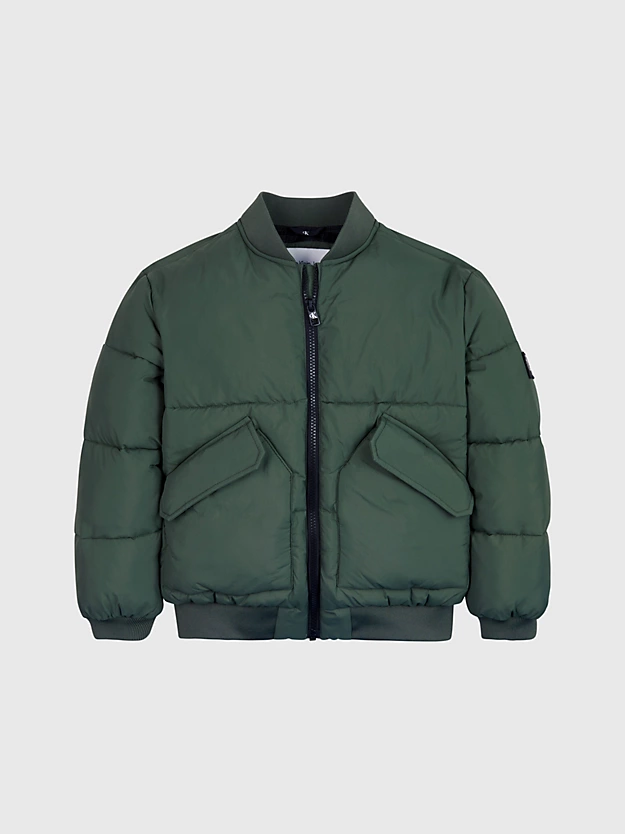 Jaqueta bomber acolchoada de corte reto