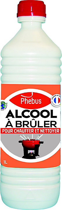 Alcool à brûler pour chauffer et nettoyer Phebus 1L