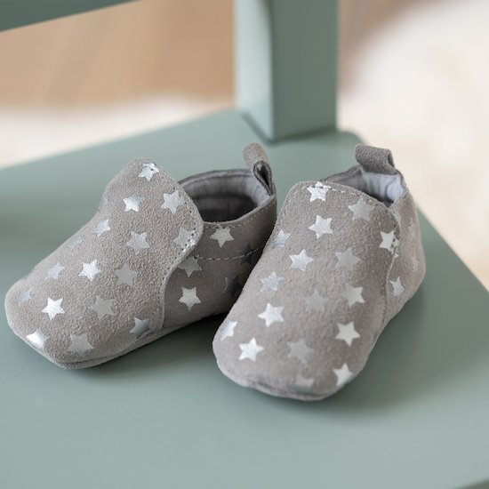 Chaussons cuir boy   Gris        17/18   de               P'tit bisou