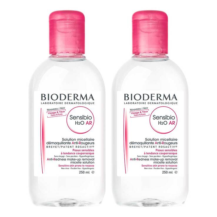 Bioderma Sensibio H2O AR Lösung für zu Rötungen neigende Haut, 2X250 ml
