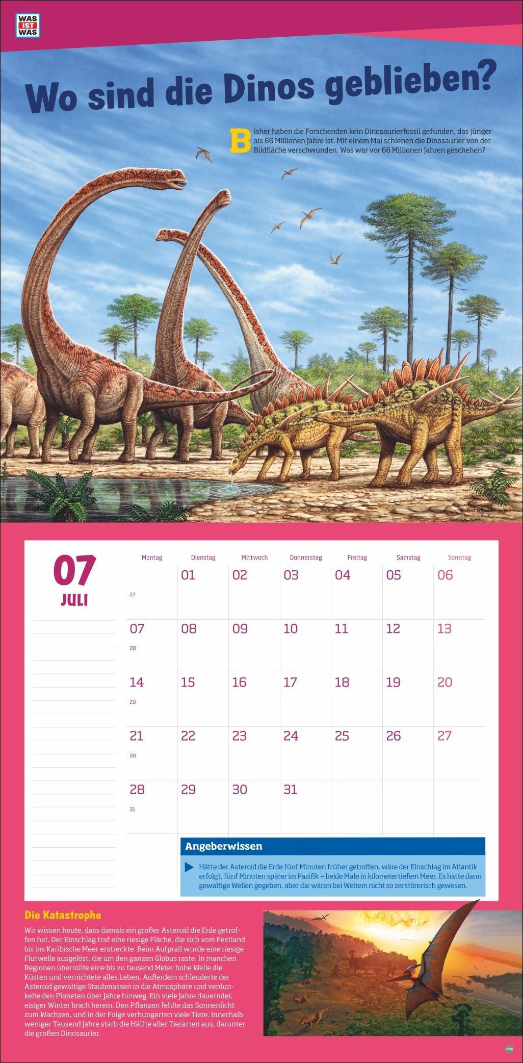 WAS IST WAS Dinosaurier Broschurkalender 2025