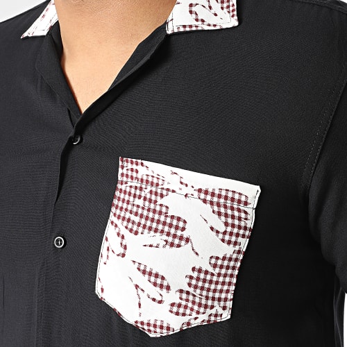 Chemise Manches Courtes Noir