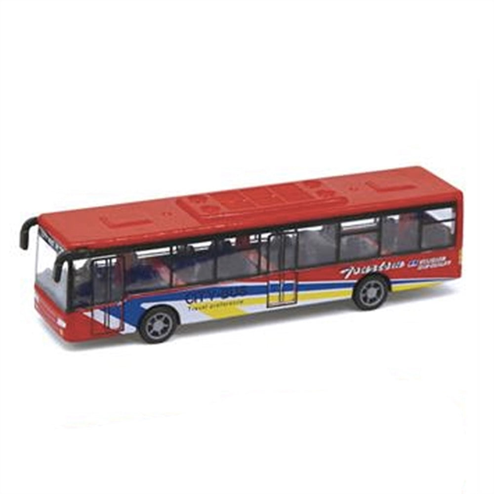 Køb Magni Bus Med Pull Back - Rød