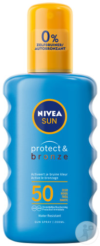 Nivea Sun Protect & Bronze Spray Protecteur IP50 Activateur De Bronzage 200ml