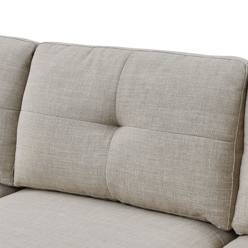 Chenault 92&prime;&prime; Wide Reversible Modular Sofa & Chaise With Ottoman