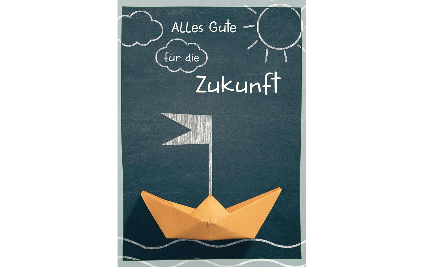 Glückwunschkarte Alles Gute für die Zukunft A4Glückwunschkarte