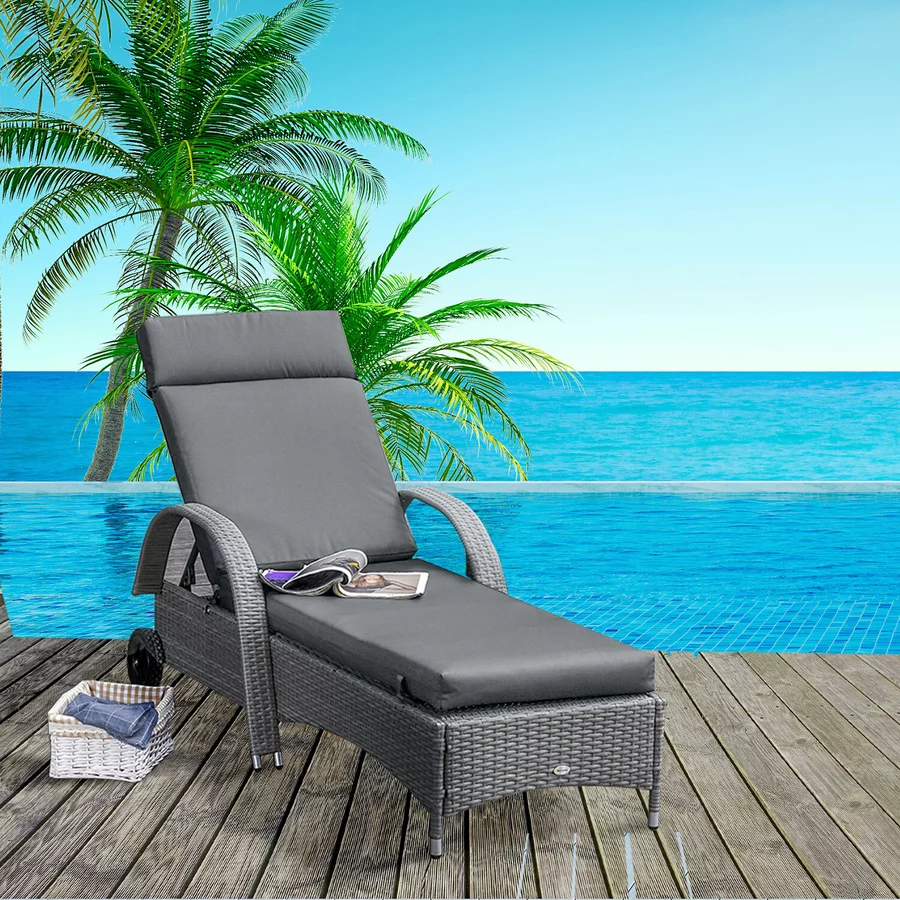 Outsunny Stuhlauflage mit 180g? Polyester grau