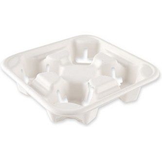 Porte-gobelets Quattro, canne à sucre, blanc