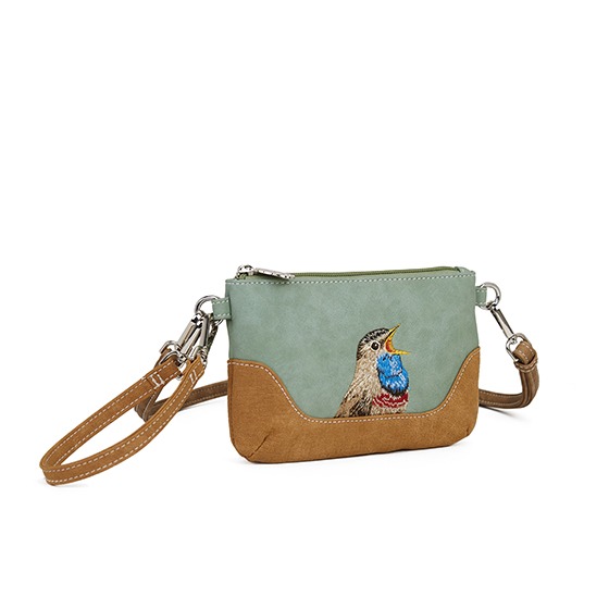 Hi-Di-Hi Melody Crossbody Bag Light Green/ Cognac