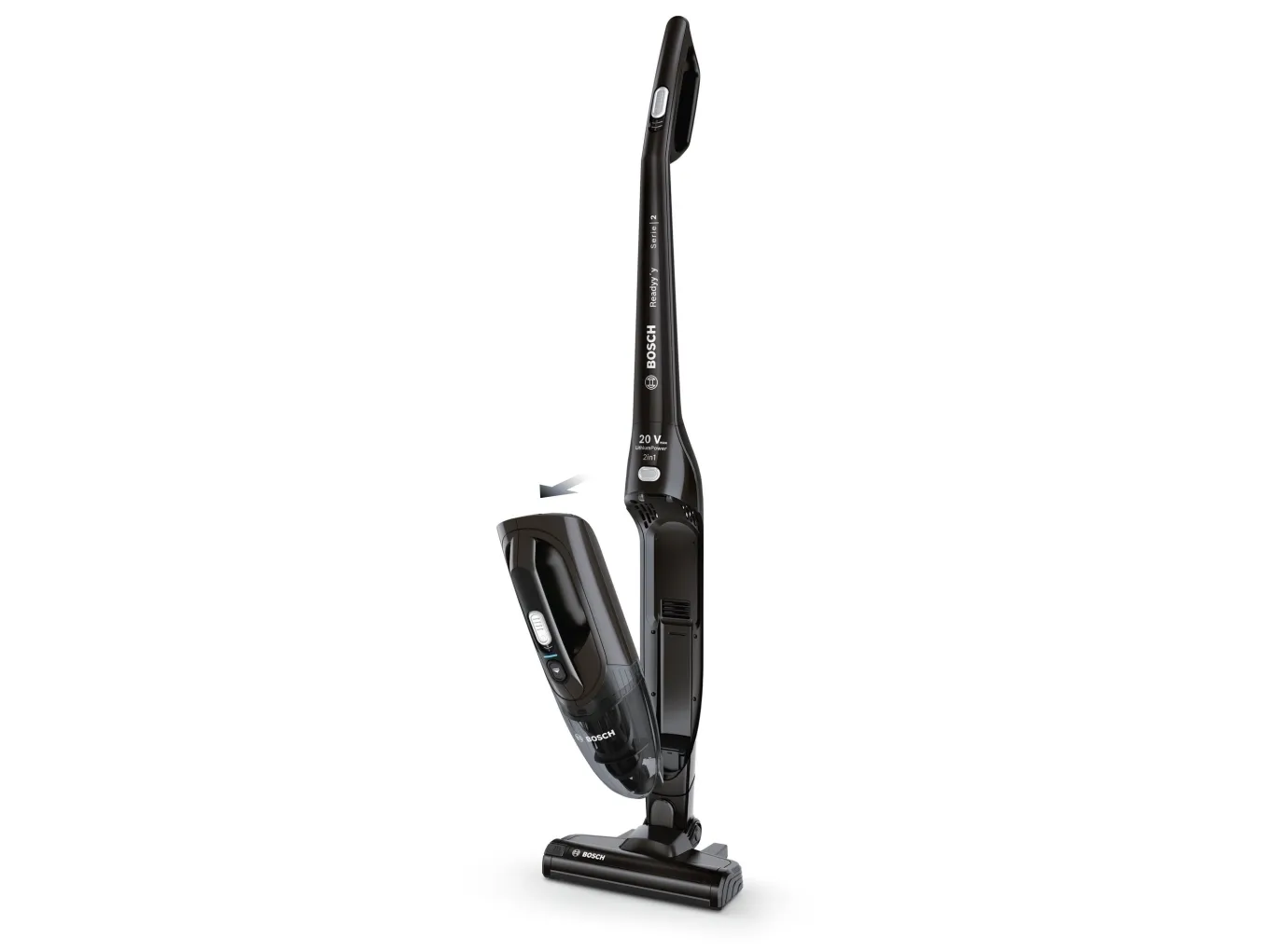 Bosch Readyy'y BBHF220 - Støvsuger - stav - uden pose - ledningsfri - sort