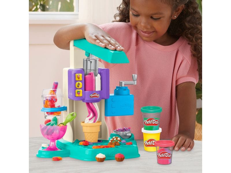 Play-Doh Knetspielzeug Regenbogen-Eismaschine Farbenfrohes Eismaschinen-Spielset