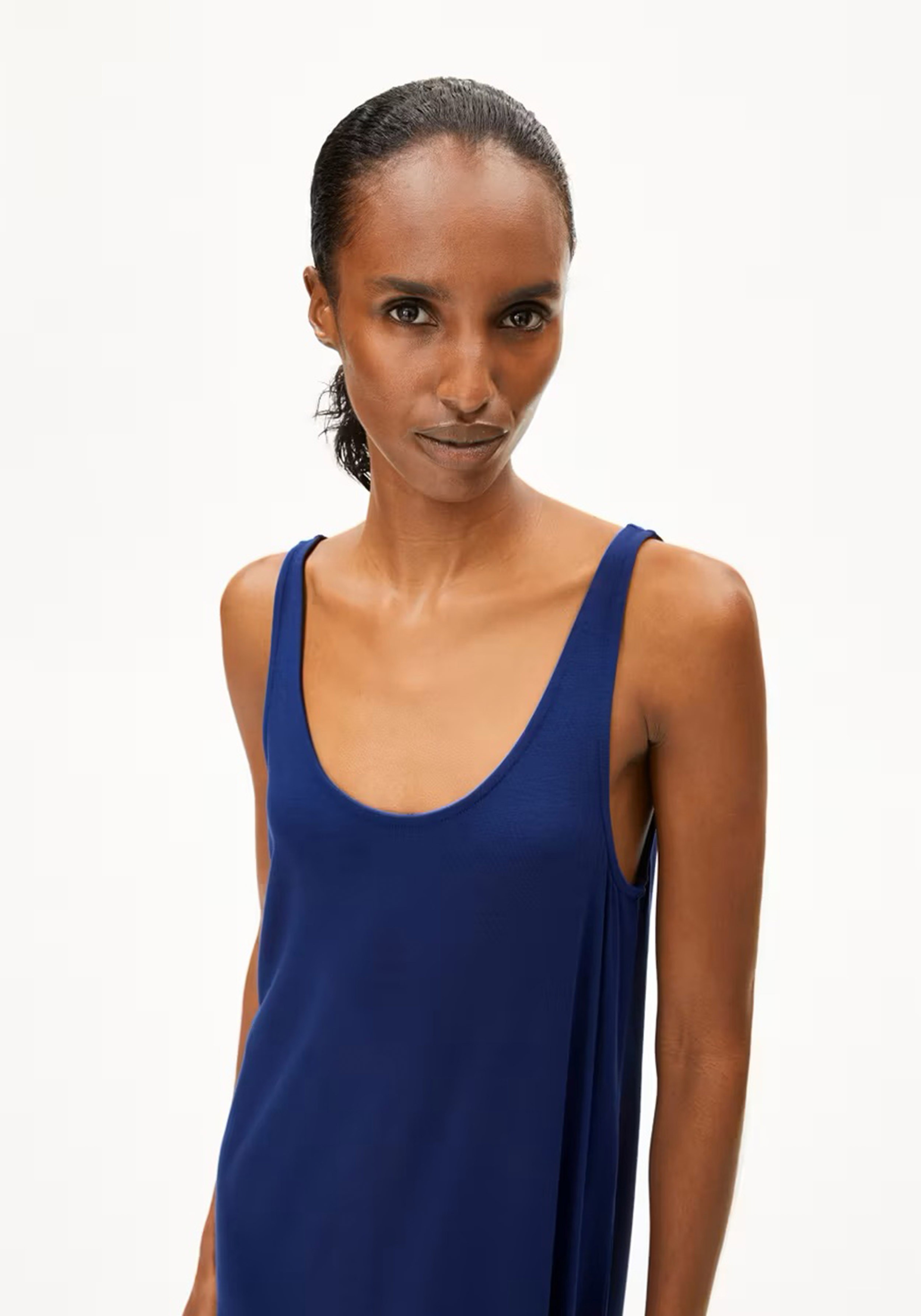 Armedangels Jerseykleid Maeliaa Solid Blue Noon