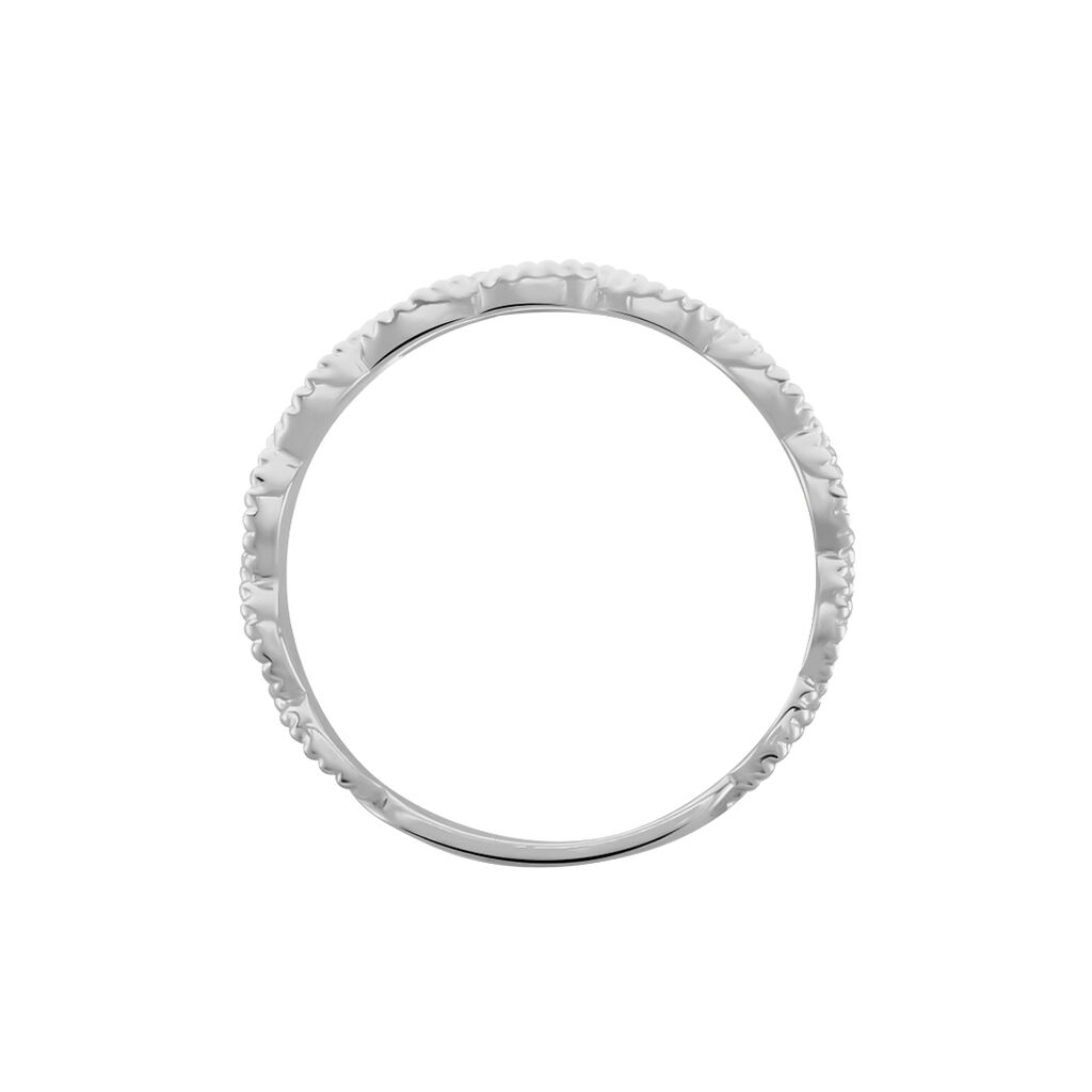 Alliance Marielle Ruban Plat Or Blanc