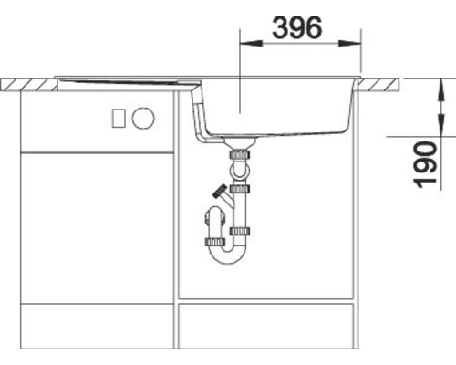Blanco METRA XL 6 S spoelbak, 1000 x 500 mm, vulkanisch grijs, 527306