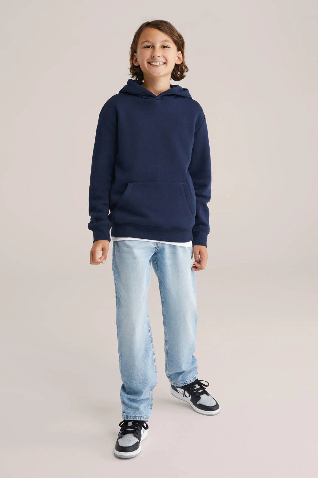 WE Fashion Blue Ridge waist loose fit jeans light blue denim