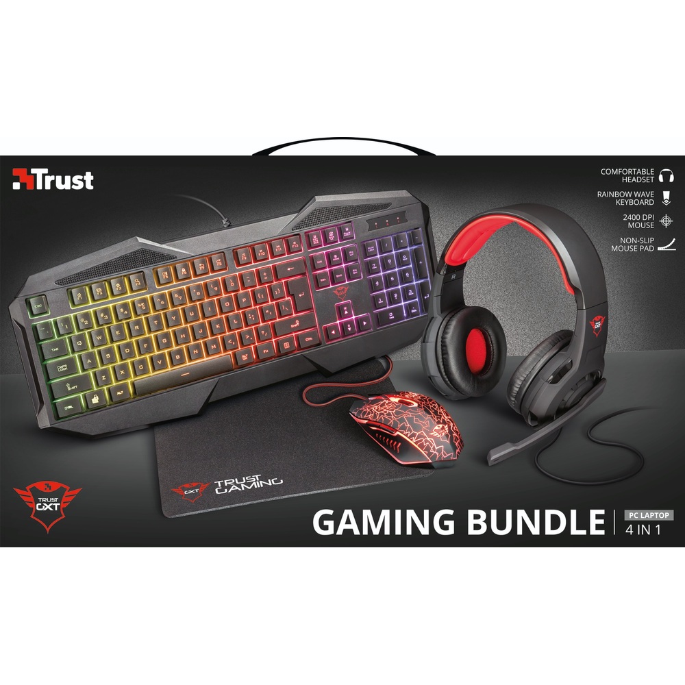 Trust GXT 788RW 4-in-1 Gaming-Bundle für PC & Laptop