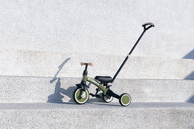 QPlay Stager 3-in-1 Transformerbar Trehjulssykkel, Grønn