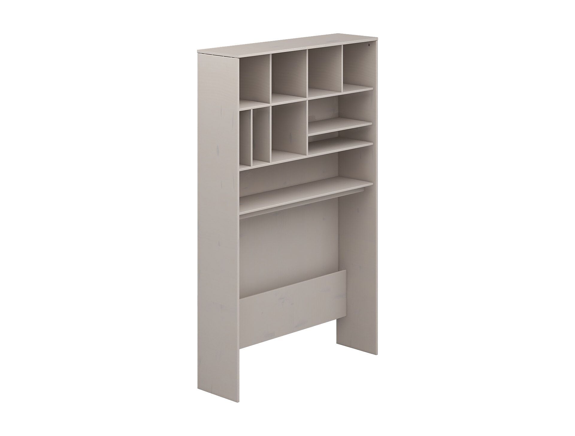 CLASSIC Regal mit diversen Fächern grau - Grau / B: 125.6 cm x T: 35.0 cm x H: 202.5 cm