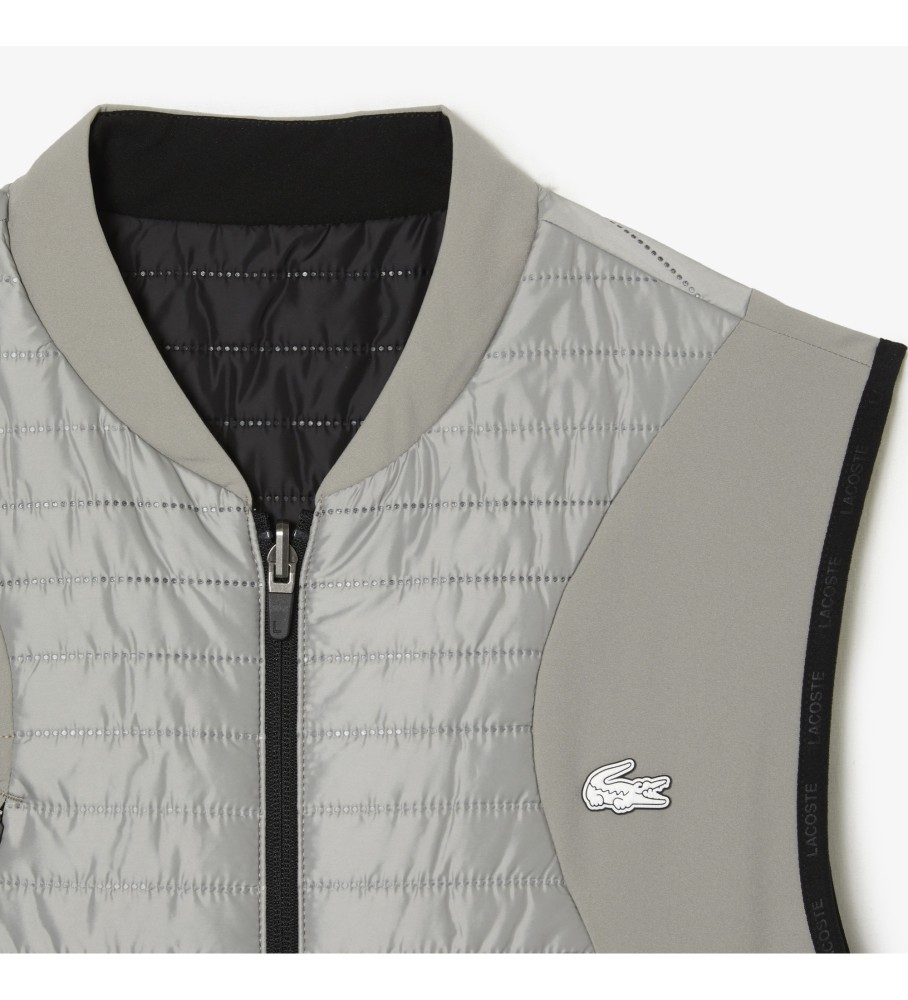 Colete esportivo acolchoado reversível Lacoste, azul-marinho/cinza