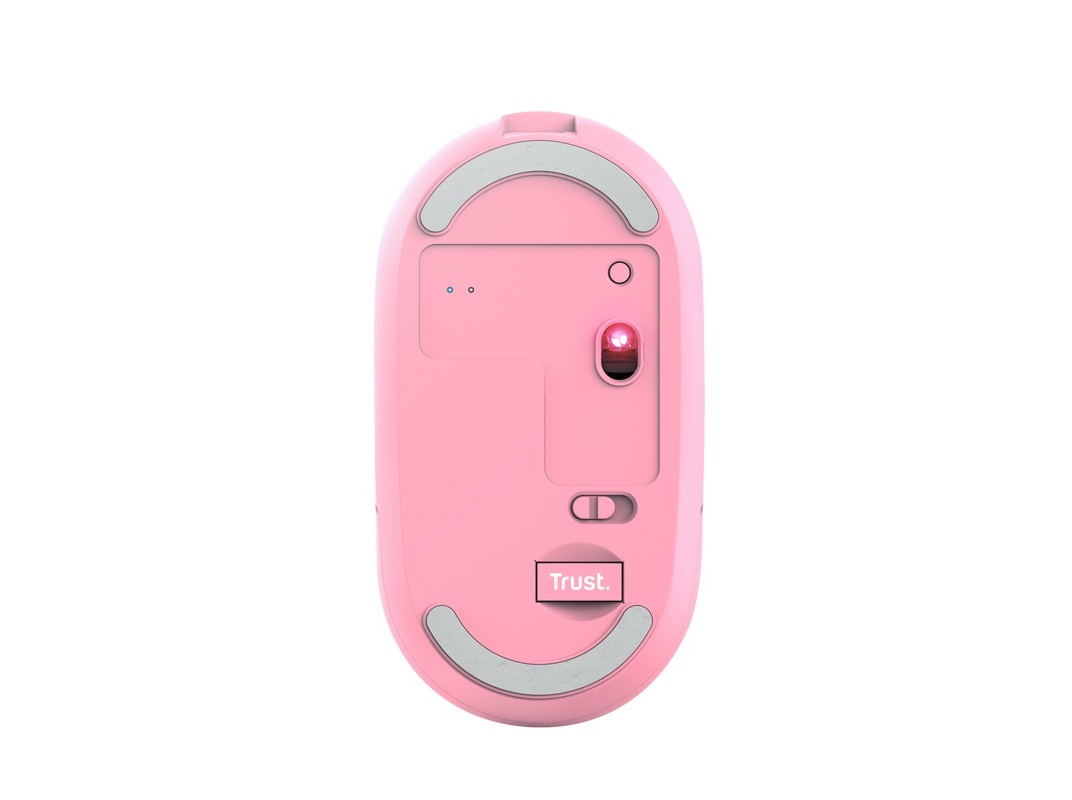 RATO S/FIOS TRUST PUCK RECARREGÁVEL PINK SLIM