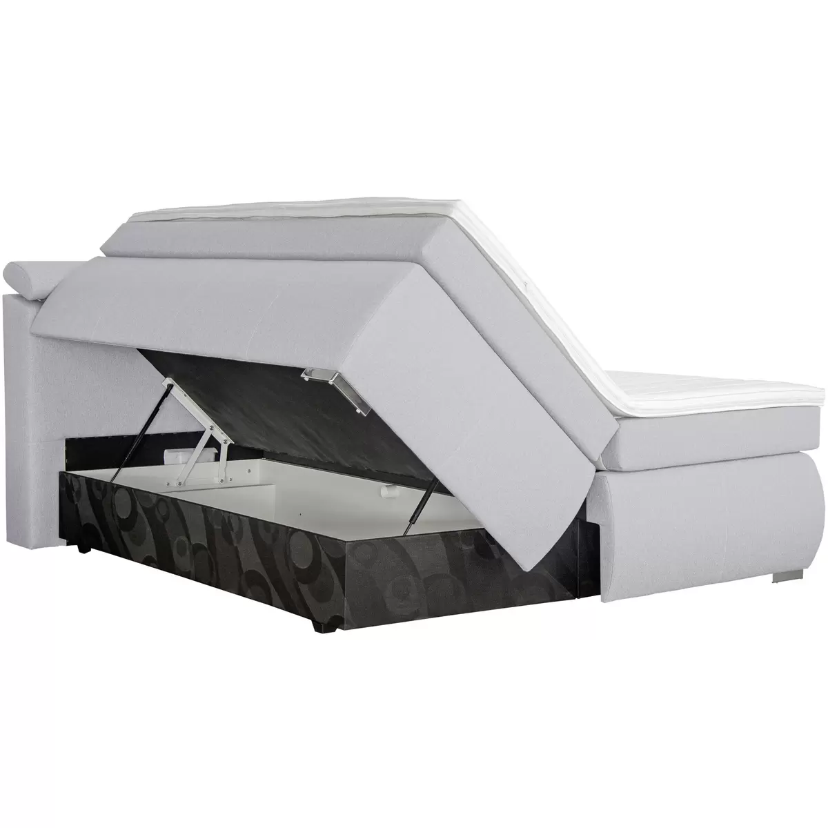 Boxspringbett Anett 180 x 200 Hellgrau