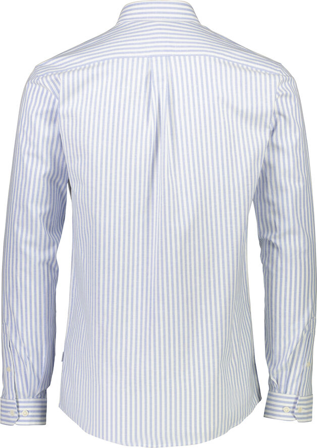 Lindbergh Striped superflex oxford L/S Blå