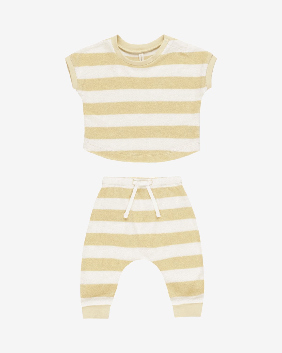 T-Skjorte & Bukse Sett – Terrystoff i Øko Bomull | Terry Tee + Pant Set