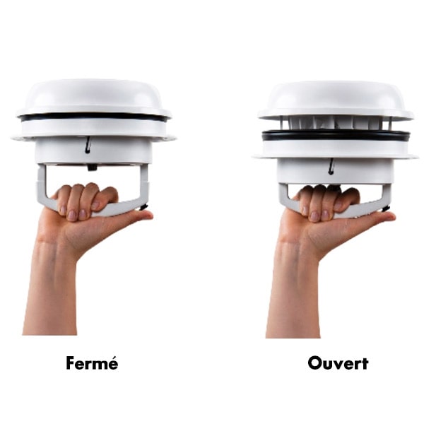Aérateur de toit MAXXFAN Dome Plus Blanc LED
