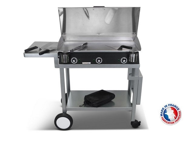 Pack plancha électrique PlanchaElec Lux 830 Carbon - Chariot Monceau P