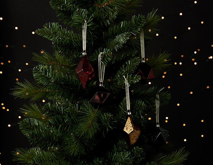 Assortiment 12 boules de noel diamant