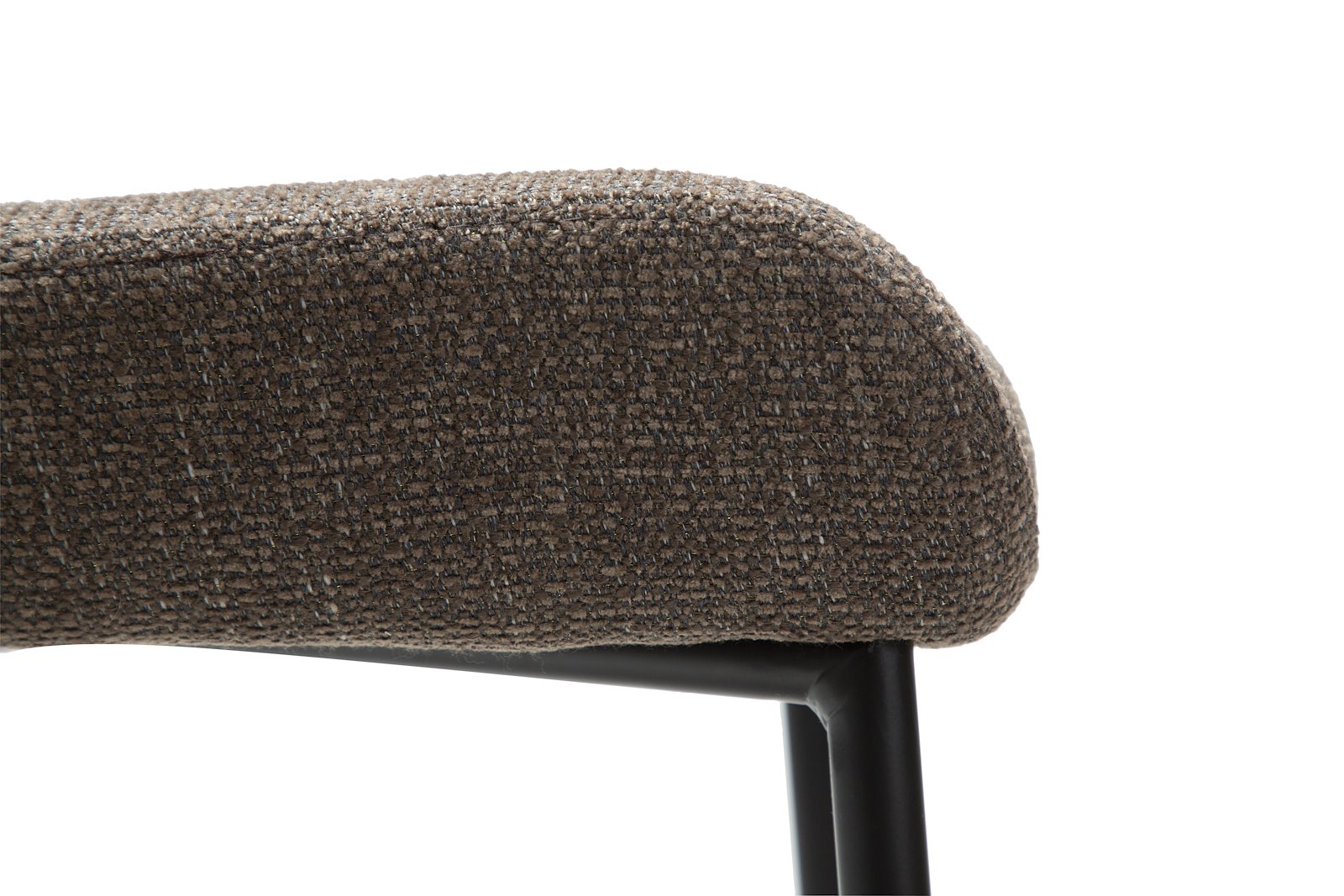 Glam counterstol Til kjøkkenøy eller lave barbord. Tekstil Bouclé Major Brown med sorte ben