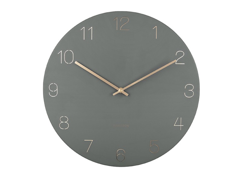Wall Clock Charm Engraved Numbers KA5762BK Black