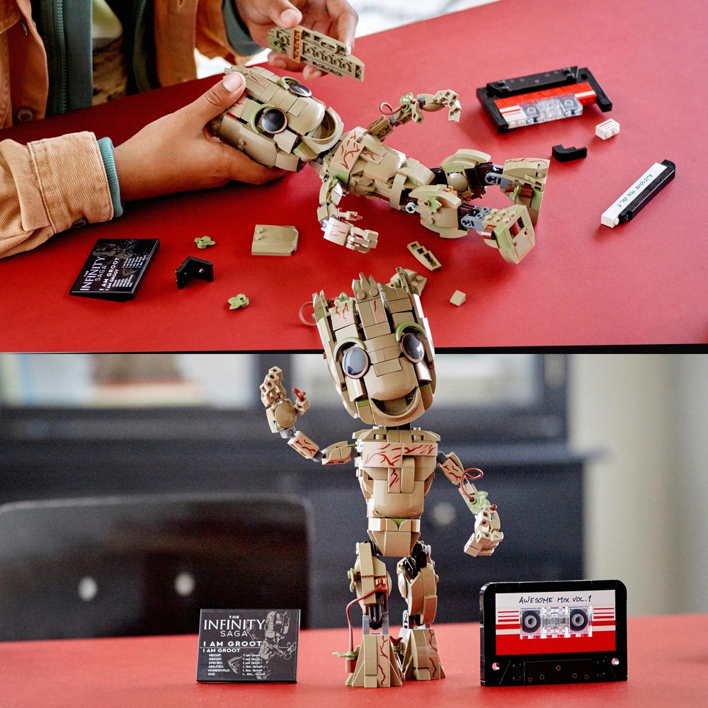 LEGO Marvel 76217 Ich bin Groot Set Baby Groot Bauspielzeug