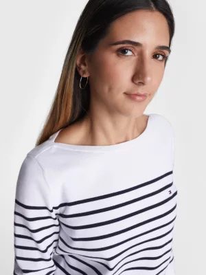 Suéter Adaptive Heritage Stripe com Decote Canoa