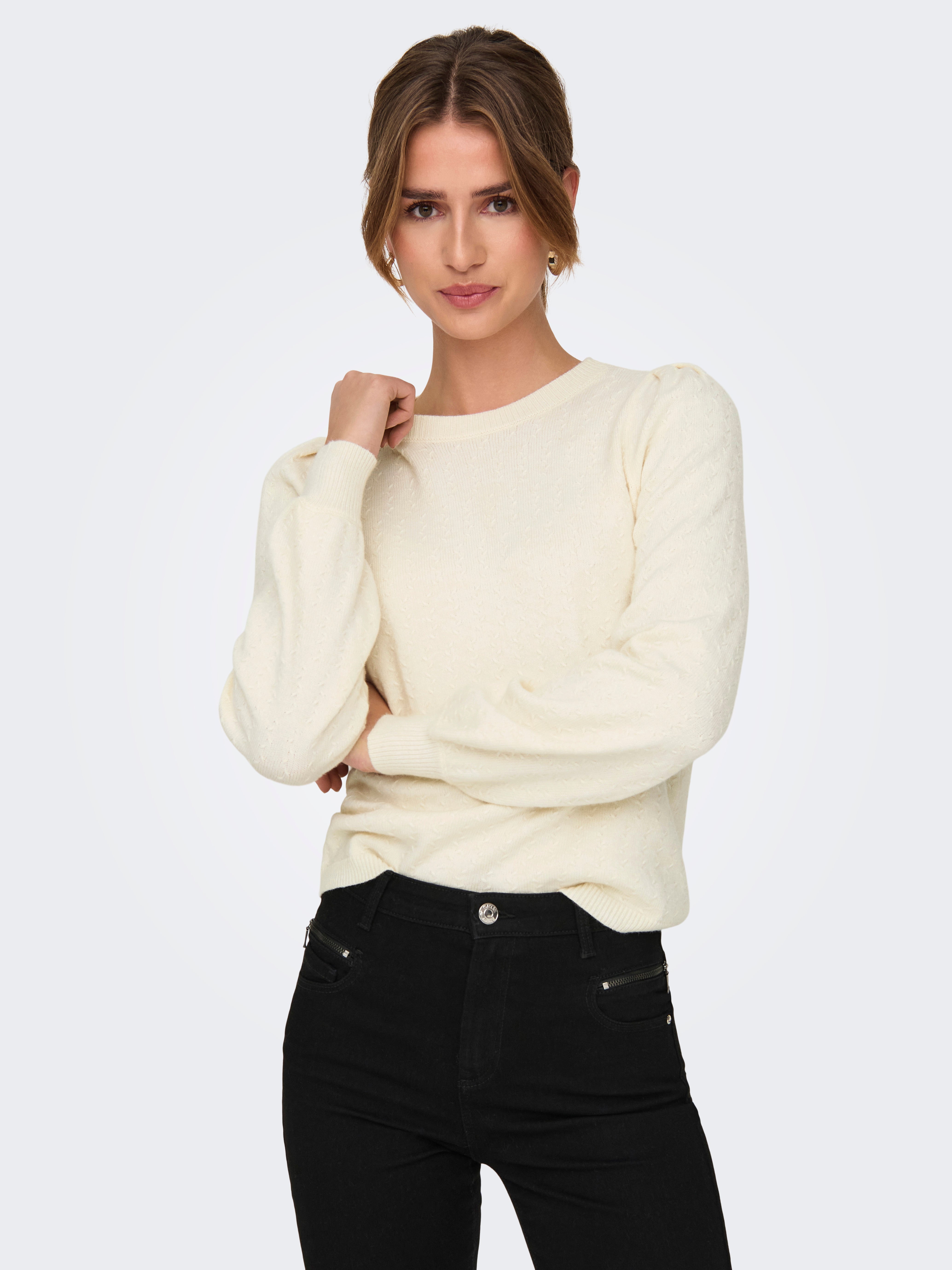ONLKATIA Strickpullover Whitecap Gray